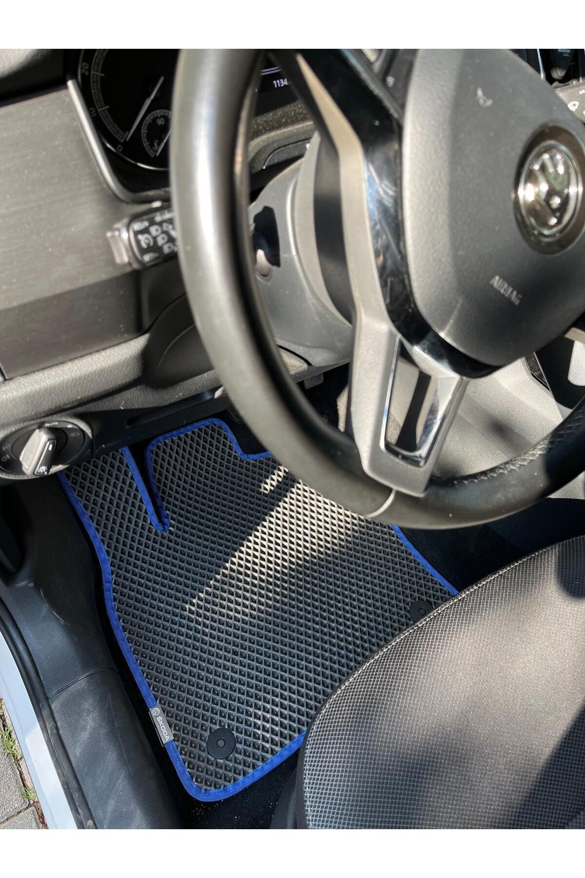 Skoda Kodiaq 2017-2024 Uyumlu Yeni Nesil Araca Özel Akıllı Oto Paspas Havuzlu Oto Paspas Araba