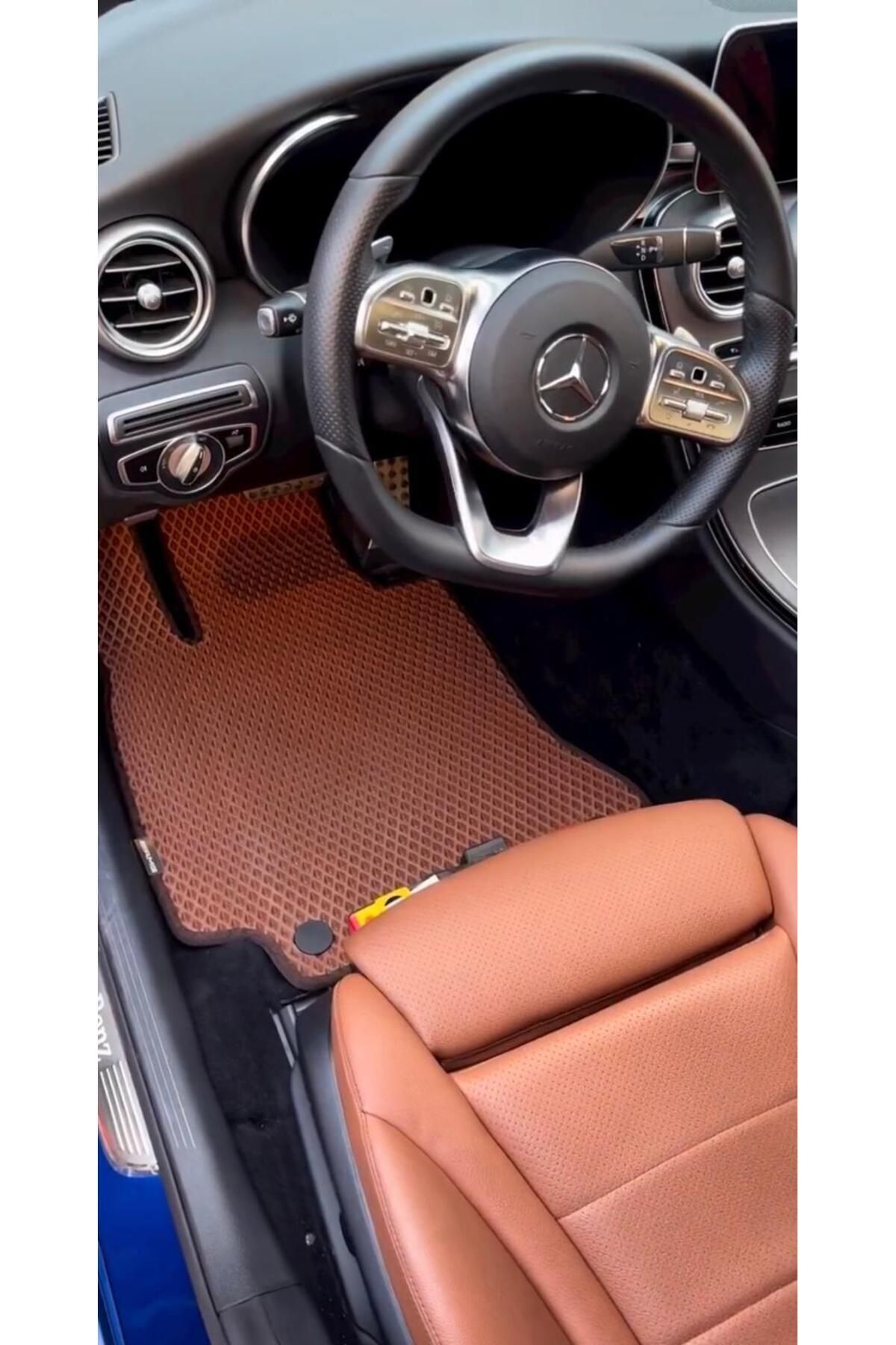 Mercedes C W205 2014-2021 Uyumlu  Araca Özel Akıllı Oto Paspas Havuzlu Oto Paspas Araba Paspas